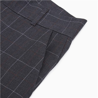 Брюки женские в клетку MINAKU: Classic, серые, размер 48