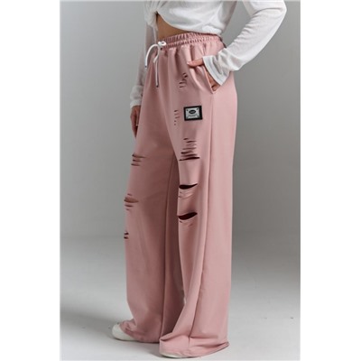 7484 брюки женские (Пудровый)