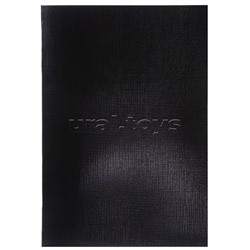 Тетрадь 96л. А4 клетка "Metallic" на скобе обложка бумвинил черная