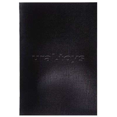 Тетрадь 96л. А4 клетка "Metallic" на скобе обложка бумвинил черная