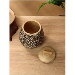 Банка для сыпучих продуктов, 13×13×13.5 см, бамбук