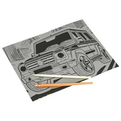 Гравюра А4 "Дорогие авто"