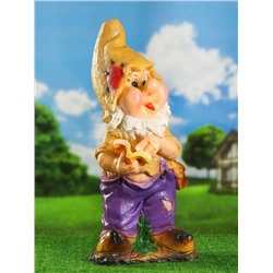 Садовая фигура из гипса «Гном с книгой», 30×28×70 см