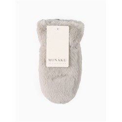 Варежки подростковые MINAKU, пушистые, 20 см, серые