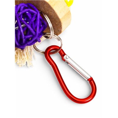 Игрушка для птиц «Браслет», 13.5×5 см, с колокольчиками, цвет МИКС