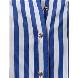 Блузка свободного силуэта с золотистыми пуговицами