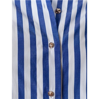 Блузка свободного силуэта с золотистыми пуговицами