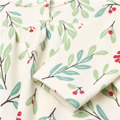 Платье - боди для девочки и повязка «Крошка Я» Christmas, рост 62-68 см, молочное