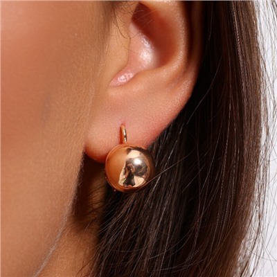 Серьги шарики ювелирная бижутерия коллекция "Дубай" покрытие позолота, арт.215.501