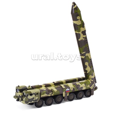 Модель "РСЗО Тополь" металл. инерц. с ракетой, открыв. двери 15см