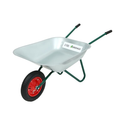 Тачка садовая, одноколёсная: груз/п 120 кг, объём 65 л, Greengo