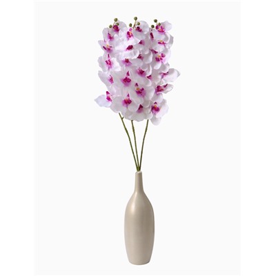 Цветы искусственные «Орхидея Галатея», h=95 см, бело-фиолетовые