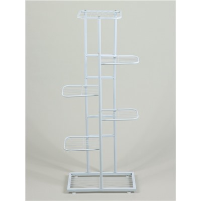 Подставка для цветов Greengo, 6 полок, 44×22×105 см, напольная, металл, белая