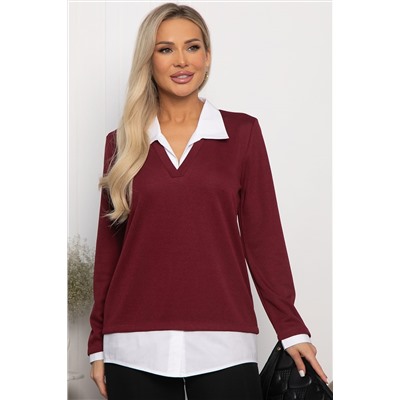 Пуловер На высоте (вишневый) Б14324-12М