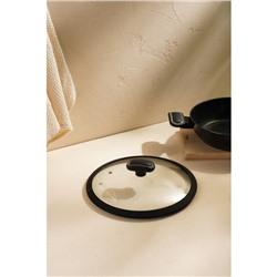 Крышка SL Home, d=24 см, с силиконовым ободком, стекло
