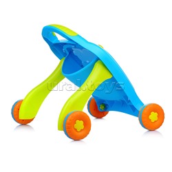 Ходунки "Милые животные" цвет голубой-зеленый, свет, звук