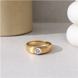 Кольцо 20 р коллекция "Xuping" покрытие позолота, вставка: фианит, цвет: прозрачный, арт.101.296-20