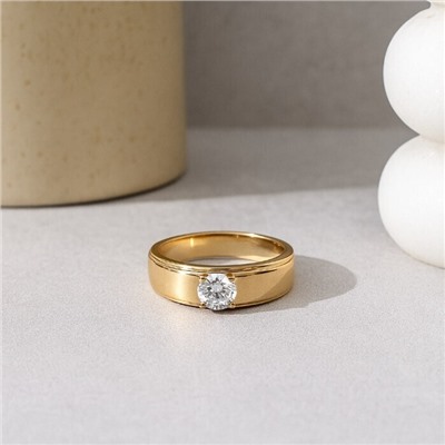 Кольцо 20 р коллекция "Xuping" покрытие позолота, вставка: фианит, цвет: прозрачный, арт.101.296-20