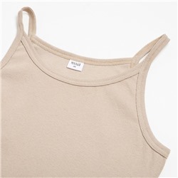 Топ на бретелях женский MINAKU: Basic line, бежевый, размер 42