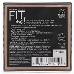 Maybelline, Fit Me, рассыпчатая пудра, оттенок 25 «Бежевый», 20 г