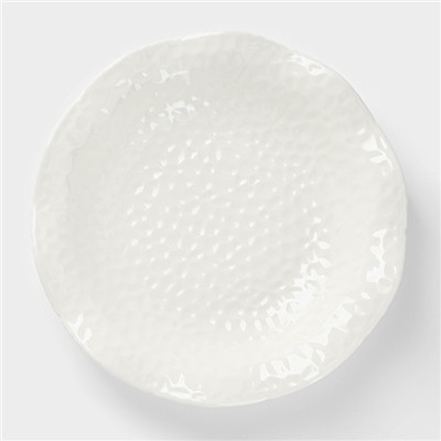 Тарелка десертная «Воздушность», 500 мл, d=23 см, керамика, белая