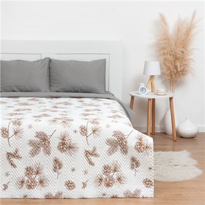 Покрывало LoveLife 2 сп «Шишки» 180×210 ±5 см, микрофайбер