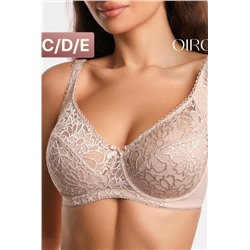 Бюстгальтер кружевной OIRO с цветочным принтом MARTA 2806 (Бежевый)