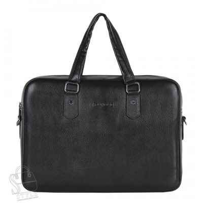 Портфель мужской кожаный 66239H black Heanbag