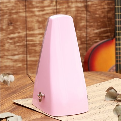 Метроном механический Gleam, розовый, 40-408 ударов в минуту, 21×10×12 см