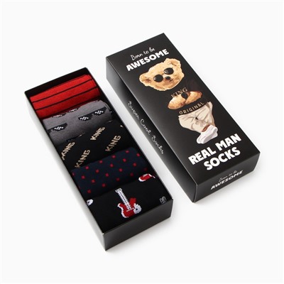 Носки мужские KAFTAN Real man, р. 41-44 (27-29 см), набор 5 пар