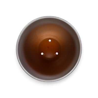 Горшок для цветов «Жемчуг», 5.4 л, d=21.5 см, h=19 см, керамический, с поддоном, серый