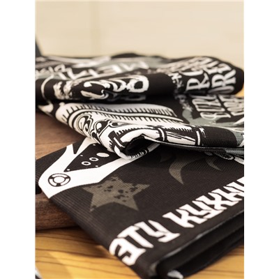 Набор кухонных полотенец Доляна Rock'n'roll, 35×60 см-4 шт., 100% хлопок