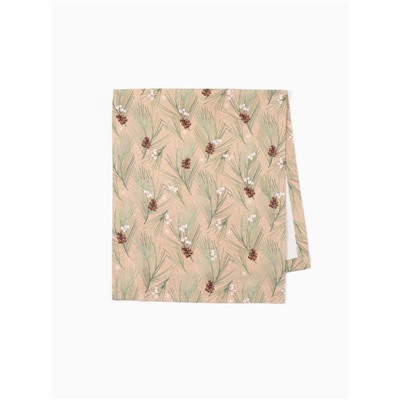 Дорожка на стол новогодняя Этель Spruce branches 30×70 см, 100% хлопок, саржа 190 г/м², бежевая