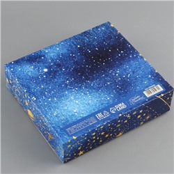 Коробка подарочная новогодняя складная «С Новым годом», 20×18×5 см, БЕЗ ЛЕНТЫ