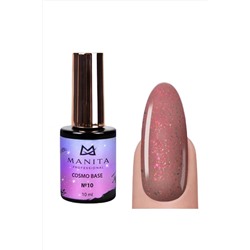 Manita Professional База для ногтей камуфлирующая с блестками №10 / Cosmo Base, 10 мл KRISTALLER, 1110310