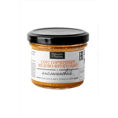 Соус "Апельсиновый" к мясу, горчичный медово-фруктовый, стекло 100г ЭКОПРОДУКТЫ, 1185129