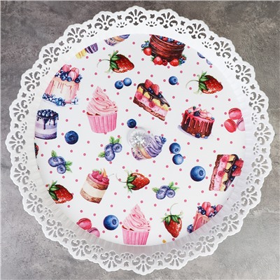 Ваза для фруктов на ножке 34 см h=10 см / JCA169+S /уп 48/