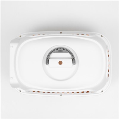 Переноска для животных, 47×32.5×30 см, вес до 9 кг, с металлической дверью, пластик, персиковая