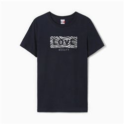 Футболка женская Be Friends, тёмно-серая, размер 44