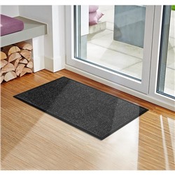 Коврик придверный влаговпитывающий, ребристый, «Комфорт», 60×90 см, чёрный