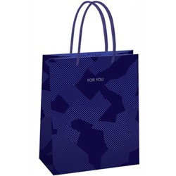 Пакет бумажный 18х23х10 см "Синий узор" MS_61589 (371028) MESHU