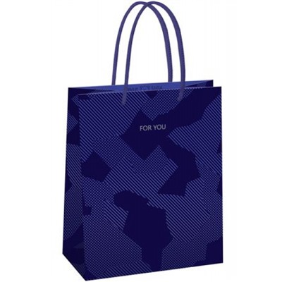 Пакет бумажный 18х23х10 см "Синий узор" MS_61589 (371028) MESHU