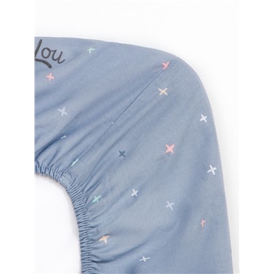 Простыня на резинке 1.5-спальная «Этель» Love for two, 160×200+25 см, бязь