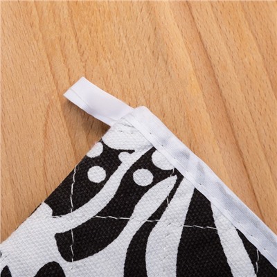 Кухонный набор (2 предмета) Доляна «Тренд», прихватка 17×17 см, рукавица 26×16 см, 100% п/э