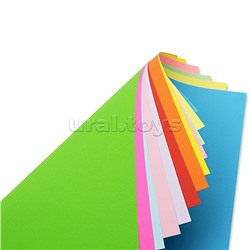 Бумага цветная А4 12л. 12цв. "Чаепитие" папка тонированная