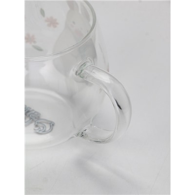 Кружка стеклянная «Зайка», 400 мл