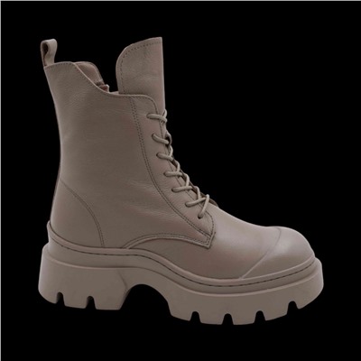 Ботинки из натуральной кожи на меху 6700-2 серые