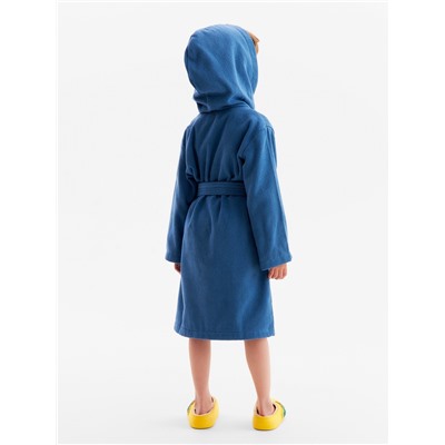 Халат детский «Экономь и Я», размер 34, хлопок 100%, синий