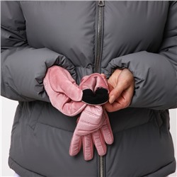 Перчатки женские, безразмерные, с утеплителем, цвет розовый