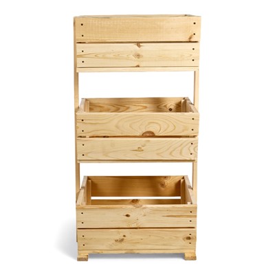 Стеллаж деревянный, 3 ящика 100×54×50 см, «Добропаровъ»